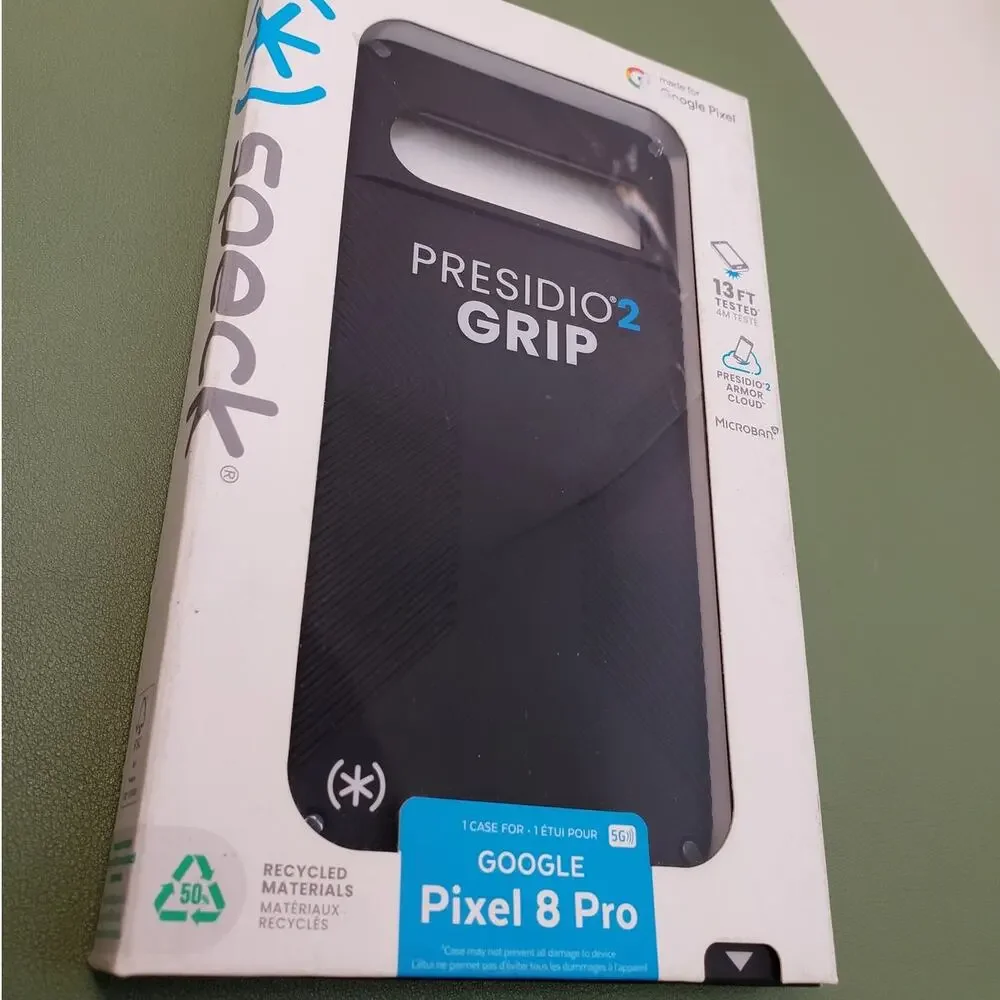 Speck Presidio2 Grip Case for Google Pixel 8 Pro - Drop Protection - Black